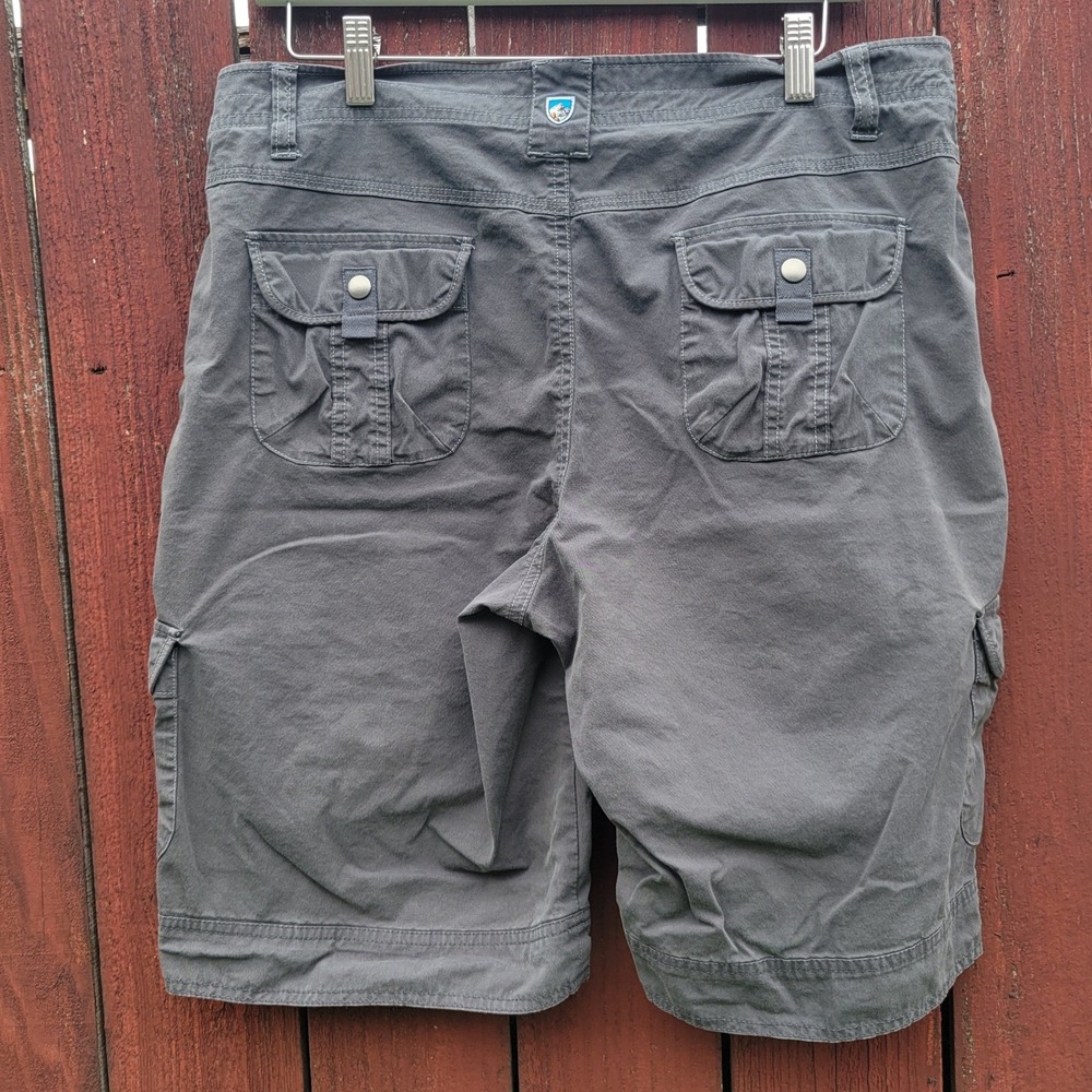 Kuhl Womens Cargo Shorts Gray Size 14 Hiking Outdoor Stretch Cotton Blend Summer - Picture 2 of 8